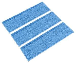 Zflow 18" Microfiber Wet and Dry Mop Pads 3-Pack - Premium Commercial ...