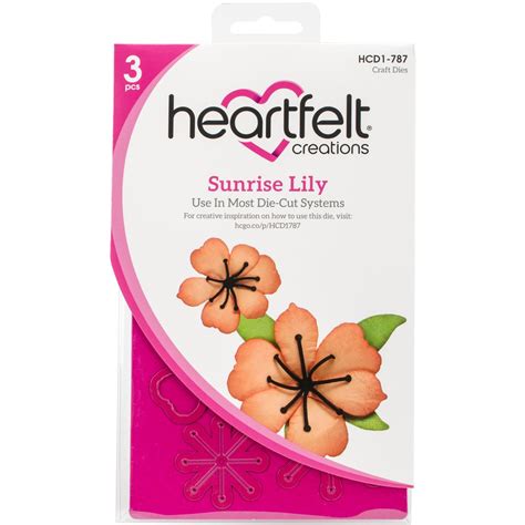 Heartfelt Creations Sunrise Lily .5" to 4.25" Emboss Dies : Amazon.in ...