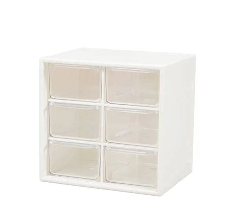 DHVAJ ABS Plastic 6 Grid Mini Plastic Multipurpose Drawer Storage Box ...