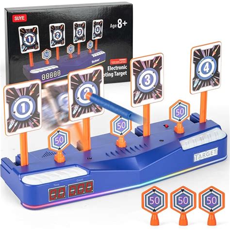 SUYE Digital Shooting Targets with Foam Dart Toy Shooting Blaster, 4 ...