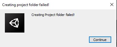 Image result for Unity Creating Project Folder Failed