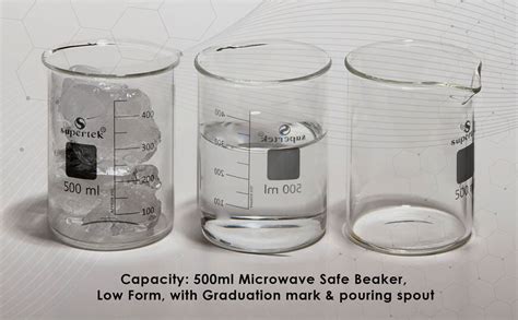 Supertek Borosilicate Glass Beaker 500 ml Each | Measuring Beaker with ...