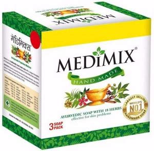 MEDIMIX Ayurvedic Soap with 18 herbs effective for skin problems ...