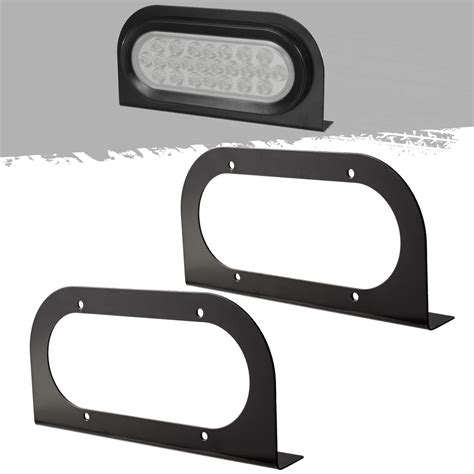 Partsam 2Pcs 6" Oval Tail Light Mounting Brackets [L Shaped] [3mm ...