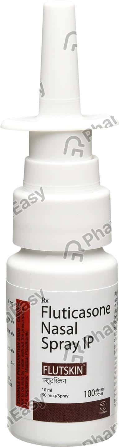 Flutskin 50 MCG Nasal Spray (10): Uses, Side Effects, Price & Dosage ...