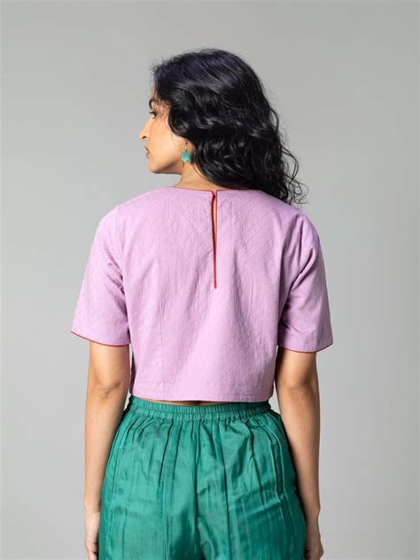 Mira Lavender Blouse – Shades of India Crafts PVT LTD