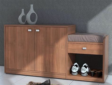 WoodExpress Engineered Wood Shoe Cabinet with Cushion Seat/Engineered ...