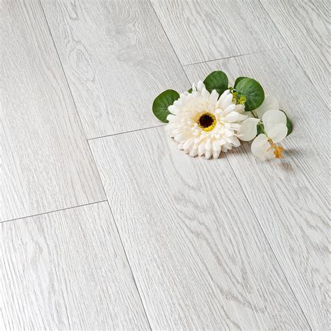 FunStick 6"x36" 17 Sheets Peel and Stick Floor Tile White Washed Wood ...