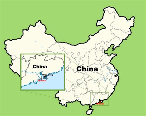 Macau China Map