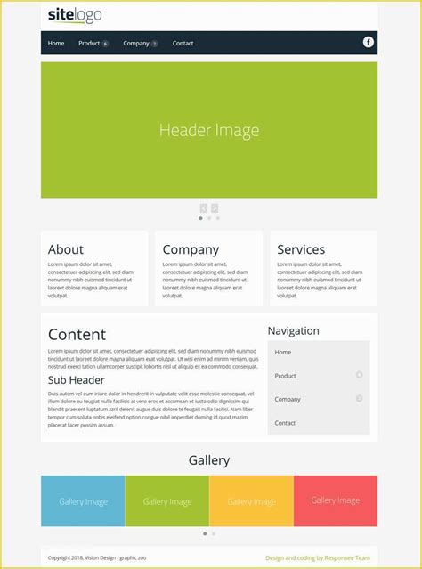 Image result for Web Page Template Example