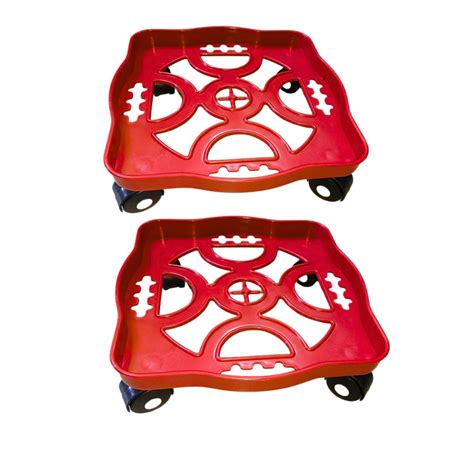 Square Plastic Trolley Stand for Garden Pots & Gas Cylinders