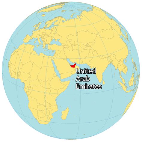 Map Of United Arab Emirates And Geographical Facts World