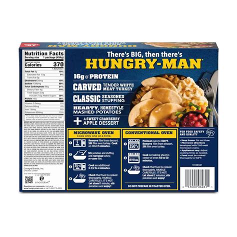 Buy Hungry-Man Carved White Meat Roasted Turkey, Frozen Meal, 16 oz ...
