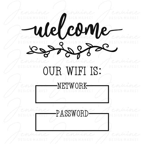 Printable Wifi Sign Wifi SVG Wifi Password Sign - Etsy Canada