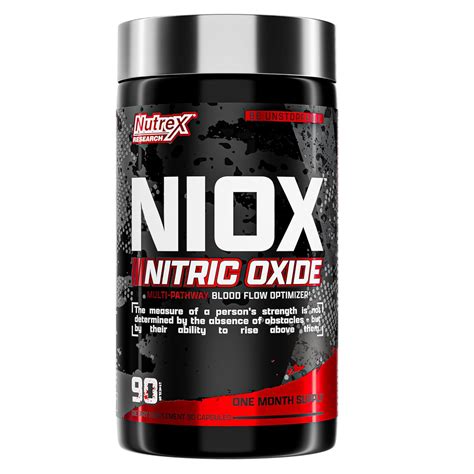 Nutrex NIOX Nitric Oxide | PREMIUM PUMP BOOSTER FOR MAX VASCULARITY ...