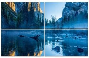 Nature 4 Panel Wall Art Painting With UV Coating 36x24 inches on 4mm ...