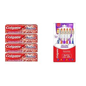 Colgate Max Fresh Bad Breath Treatment Toothpaste, 600g, 150g X 4 Spicy ...