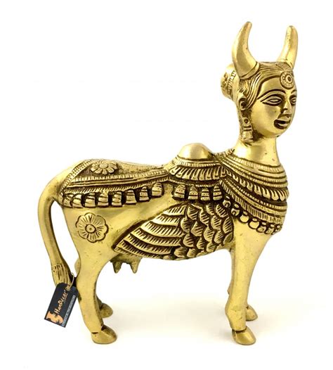Buy Brass Holy Kamdhenu Cow Statue Brass Showpiece Online at Best Price