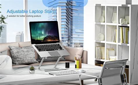 Red Lemon Foldable Laptop Stand with Cooling Fan Cooling Aluminum Stand ...