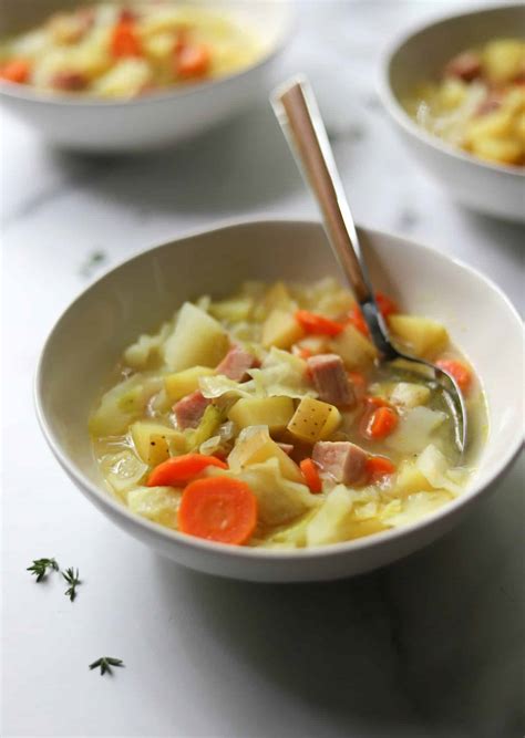 Old-Fashioned Ham and Cabbage Soup with Potatoes - The Healthy Epicurean