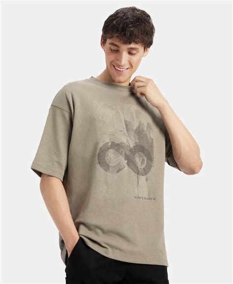 Buy Super Combed Cotton Rich Graphic Printed Oversized T-Shirt ...