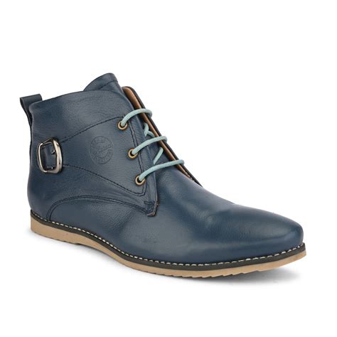 Blue Boots For Men, In Genuine Leather | Chukka Boots | Horex®