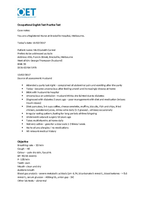 Ms Carmel workshop activity (1) (1) - Occupational English Test ...