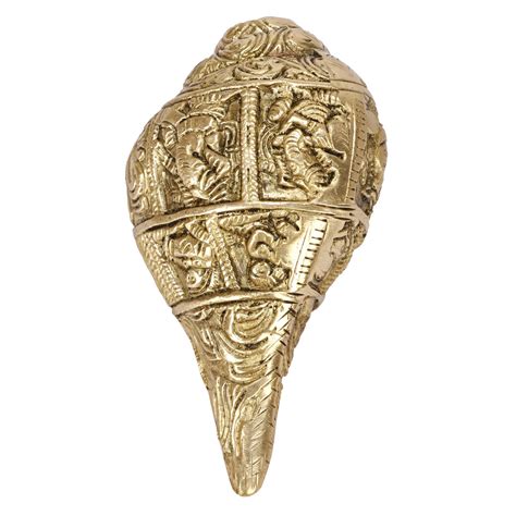 Buy TRY FEET Tryfeet Antique Brass Conch Shell Shankha for Decorative ...