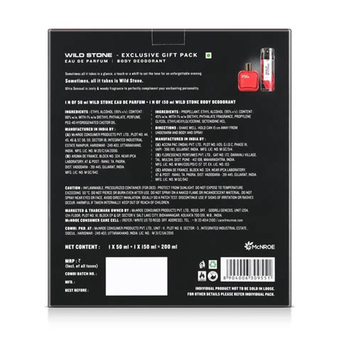 Wild stone Ultra Sensual Fragrance Combo for Men (Perfume - 50 ml & De