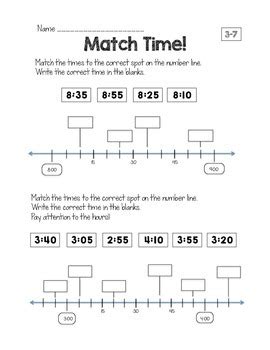 Image result for Time Number Line Journal