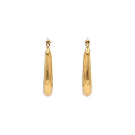 Classic Teardrop Gold Hoop Earrings - B624 – LEARN WITH RAJARAJAN