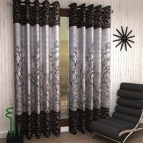 Buy Home Sizzler 2 Pieces Elegant Panel Eyelet Polyester Door Curtains ...