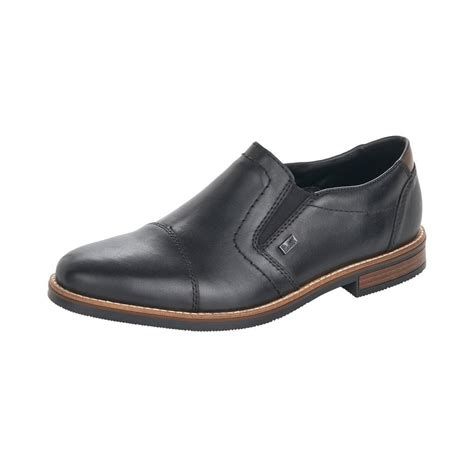 13572-00 Black Leather Slip On Mens Shoe