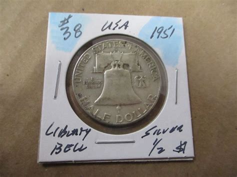 1951 USA LIBERTY BELL SILVER HALF DOLLAR