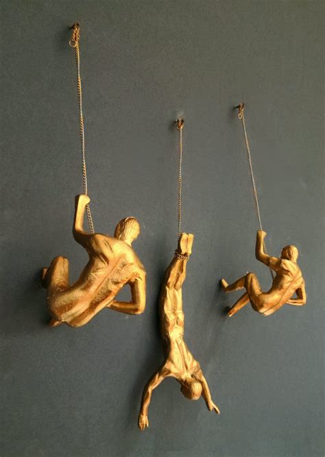 Rock Man Climbing Sculpture | Wall art | Decorative wall hanging – PC ...
