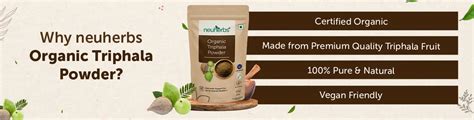 Organic Triphala Powder - Boost Digestion & Immunity - Neuherbs