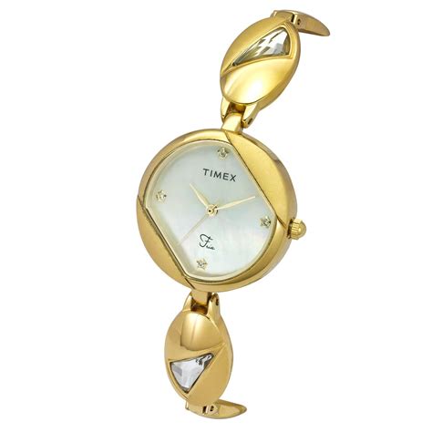 Timex Fria Women Mother of Pearl Round Dial Analog Watch - TWEL16305