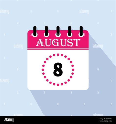 August calendar icon hi-res stock photography and images - Alamy