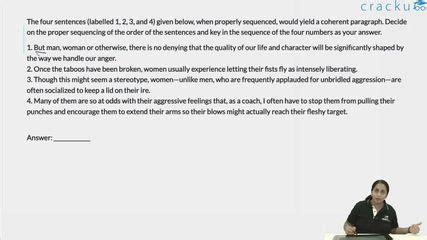 [Video] **The four sentences (labelled 1, 2, 3, and 4) given below ...