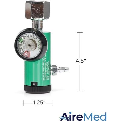 AireMed Oxygen Regulator 0-8LPM, CGA-540 Gauge Brass India | Ubuy