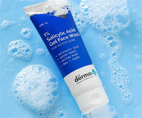 The Derma co 1% Salicylic Acid Gel Face Wash with Salicylic Acid & Wit ...