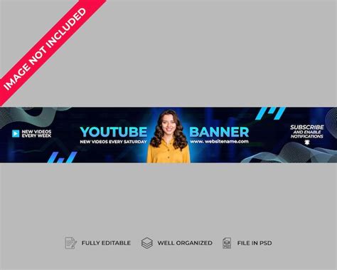 PSD Youtube banner, более качественных бесплатных PSD-шаблонов | Freepik