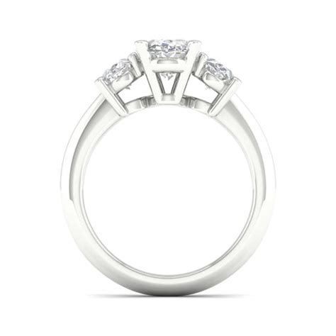 4 Ctw Oval Three Stone Engagement Ring