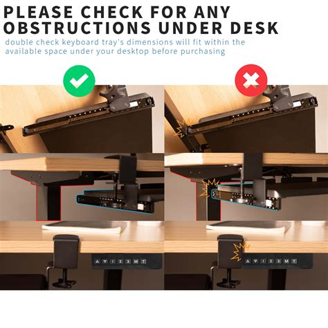 VIVO Large Keyboard Tray Under Desk Pull Out with Extra Sturdy C Clamp ...