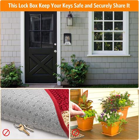 Buy Key Lock Box Wall Mounted, Fayleeko 4 Digit Combination Lockbox for ...