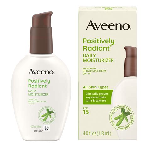 Aveeno Positively Radiant Daily Facial Moisturizing Sunscreen Lotion ...