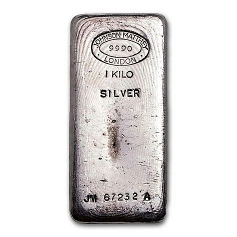 Buy 1 Kilogram Johnson Matthey Silver Bullion Bar