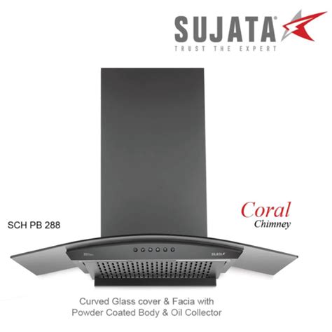 Sujata Coral, 60 cm 1100m3/hr Autoclean Kitchen Chimney with Filterles ...