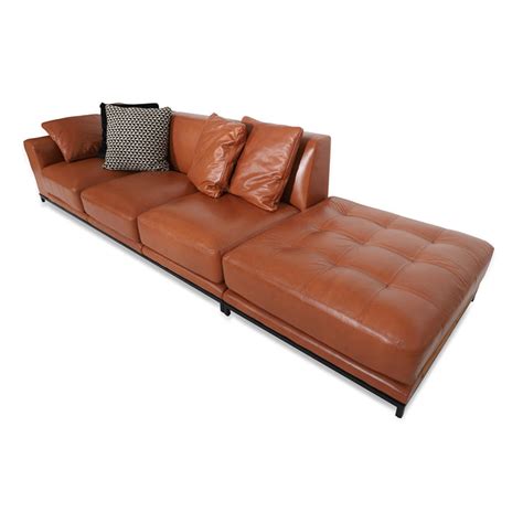 Pau - Metal Leg Four Seater Sofa, One side Armrest | Alankaram