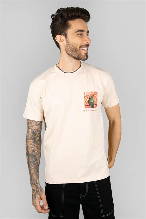 Men's Fawn Printed Cotton T-Shirt | Half Sleeve Tee – Peplos Jeans